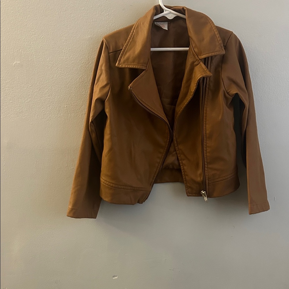 Wonder Nation Brown Kids Leather Jacket